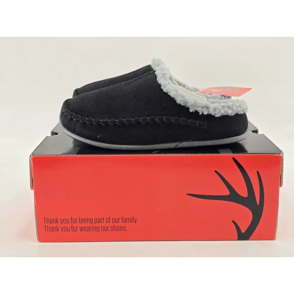 NIB Deer Stags Lil Nordic Slipper - Size 3M‎ Unisex Big Kid - Color Black